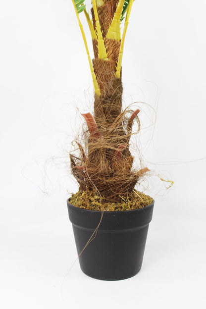 Künstliche Palme 100 cm mit 18 Palmenwedel wie echt Kunstpalme Kunstpflanze im Topf