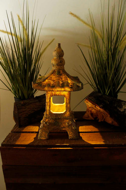 Solarleuchte Pagode Laterne Solarlampe Japanische Leuchte
