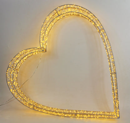 LED Herz 1440 LED 62x60x5 cm mit Timer Leuchtherz Dekolicht