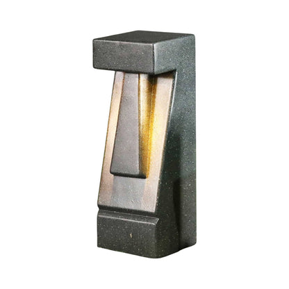 Solar Gartenfigur Moai Anthrazit Solarleuchte Solarlampe Gartenleuchte