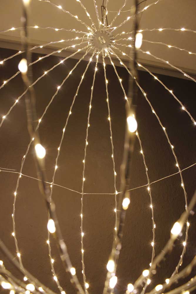 LED Leuchtkugel 30 cm faltbar Weihnachtsbeleuchtung LED Ball 200 LED