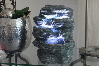 Springbrunnen Niagara mit LED Beleuchtung IN-&OUTDOOR Zimmerbrunnen Gartenbrunnen Luftbefeuchter