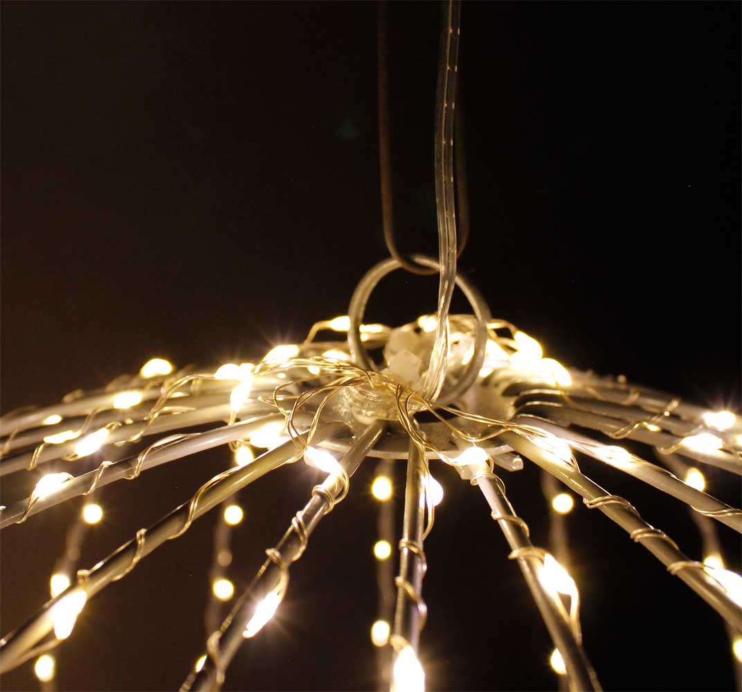 LED Leuchtkugel 30 cm faltbar Weihnachtsbeleuchtung LED Ball 200 LED